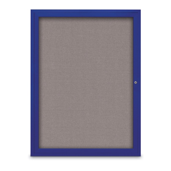 Slim Enclosed Corkboard, 18"x24", Black Alum Frame/Cork
